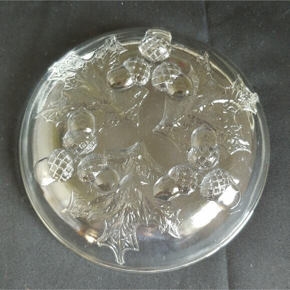 🍁🍂🌰Vintage Federal Glass Acorn Oakleaf Footed Bowl Autumn Fall Decor - Picture 3 of 6